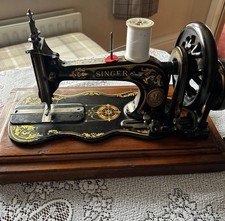 Antique Singer 12K Hand Crank Fiddle Base Sewing Machine 1888