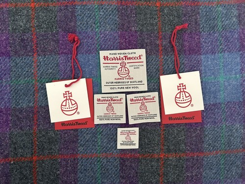 Harris tweed 100x150cm purple - tweed,