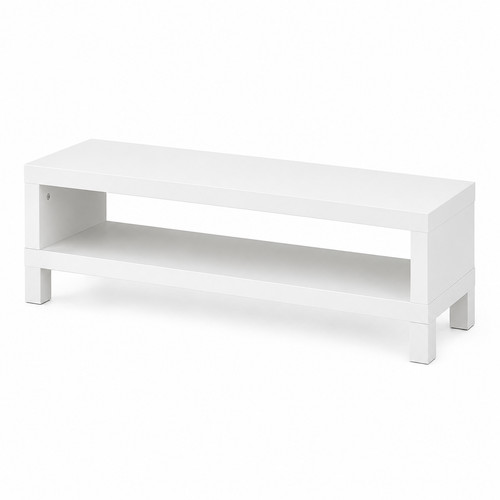 Bench white 120x35x36cm - bench, low