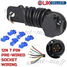Universal 7 Pin 12n Single Towing Electrics Towbar Wiring Kit Trailer & Caravan