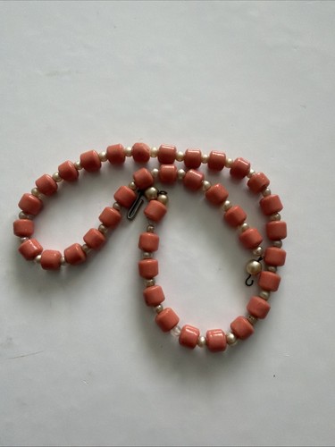 Vintage salmon colored coral - vintage, salmon-colored