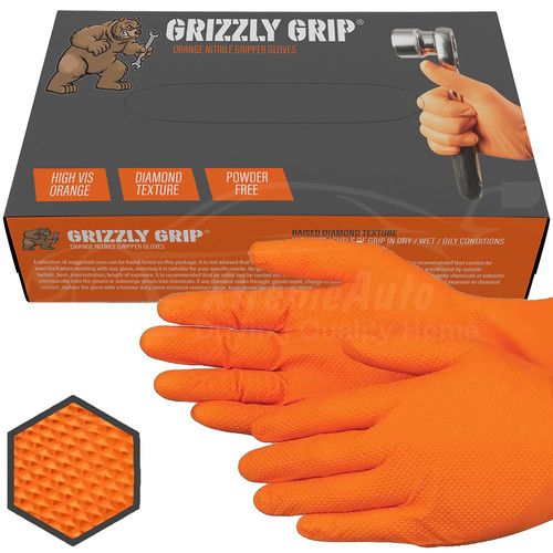 Orange nitrile disposable - orange,