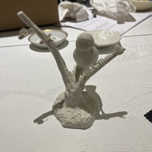 White porcelain ornaments bird - ornaments,