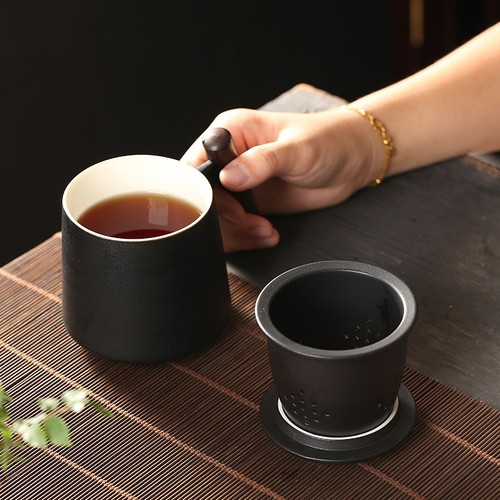 Ceramic tea infuser mug cup - tea,