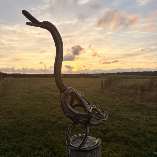 Handcrafted horseshoe duck - horseshoe,