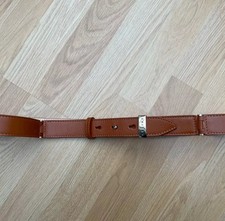 Celine Tan Leather Belt 36.5 To 39” Women