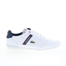 Lacoste Chaymon 0120 2 CMA Mens White Leather Lifestyle Sneakers Shoes