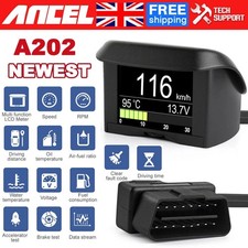 ANCEL Car Digital OBD2 Computer Display Speed Fuel Consumption Temperature Gauge