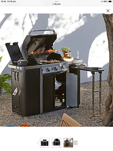 Gas bbq with side burner - bbq,
