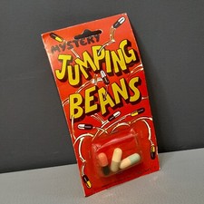 Vintage Joke Toy MYSTERY JUMPING BEANS Made In England Fun Retro Childhood Prank