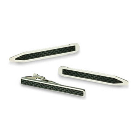 Black rhodium collar - black,