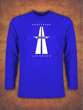  KRAFTWERK AUTOBAHN RETRO TECHNO T-shirt Long Sleeve Blue
