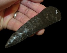 CRESCENT SHAPED KNIFE MARIN CO CALIFORNIA INDIAN ARROWHEAD ARTIFACT COLLECTIBLE