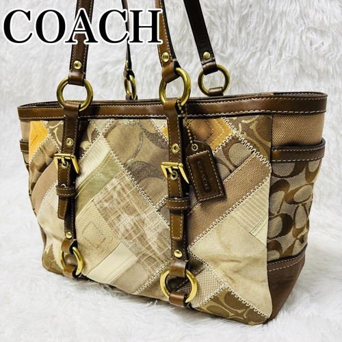 Coach signature patchwork tote - signature,