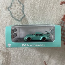 CM Model 1/64 Scale Porsche 964 Widebody Green Diecast Car Model Gift Toy 