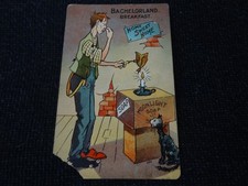 Comic Cat Bachelor Greetings Postcard - 111373 Missing corner