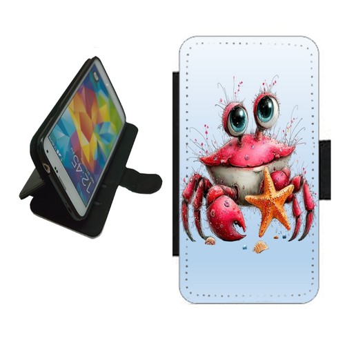 Crab phone case wallet - crab, flip
