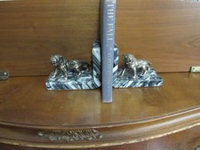 Vintage Set of 2 Marble Tiger