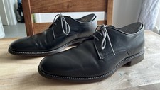 Loake Design Drake Black Leather Derby Shoes Size UK7.5F Leather Soles