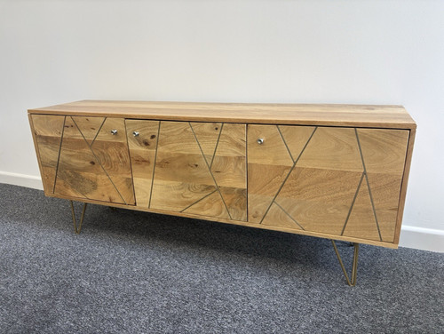 Modern brown wooden sideboard - modern,