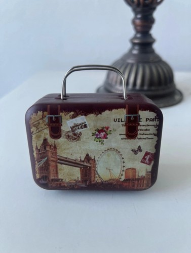 Vintage storage small tin - vintage,