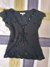 Laura Ashley Vintage Y2K Sequins Silk Top 12