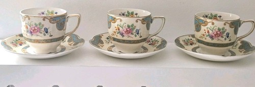 Vintage floral cups sausers - vintage, &