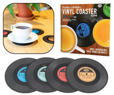 Set of 4 Retro Vinyl Record