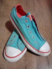 Turquoise Converse slip-on