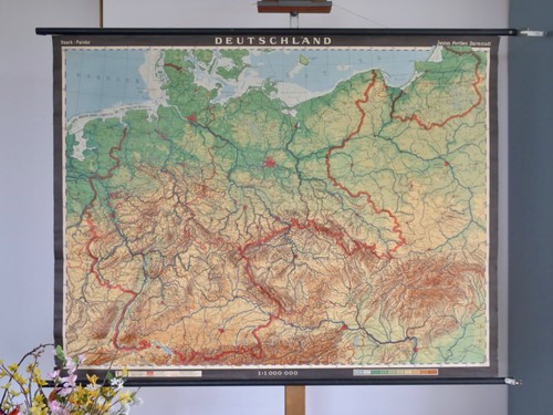 Vintage school wall map - vintage,