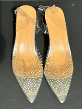 Crystal Clear Heeled Shoes Sz