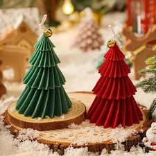 3D Christmas Tree Silicone Candle Mold DIY Soap Resin Cement Craft Mould Decor