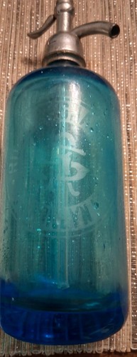 Antique 1954 turquoise soda - antique,