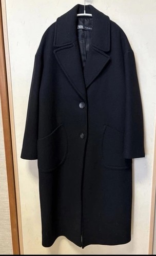Zara black wool blend midi - blend,