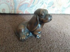 LOVELY RESIN BASSET  HOUND PUPPY FIGURE  2 1/2"  (6cm) dog