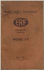 ERF MODEL 54 TRUCK ORIGINAL FACTORY ILLUSTRATED PARTS CATALOGUE