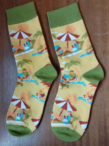 Novelty sunbathing socks beach - socks,