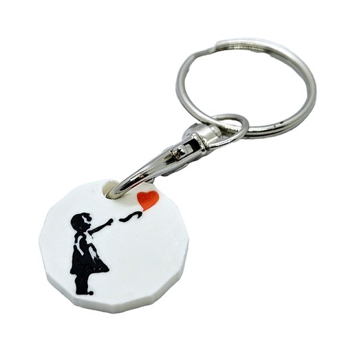 Banksy balloon girl trolley - banksy,