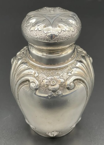 Sterling silver repousse tea - silver,