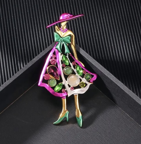 Fashion ballerina brooch pin - brooch,