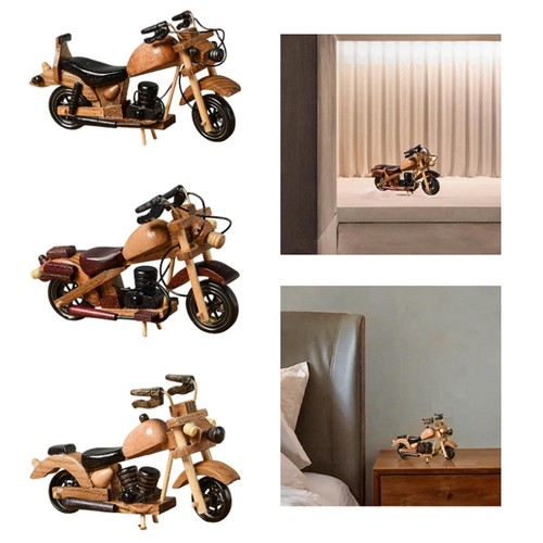 Wooden motorcycle model retro - model,
