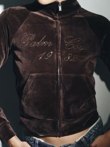 Zara velvet jacket with text - velvet,