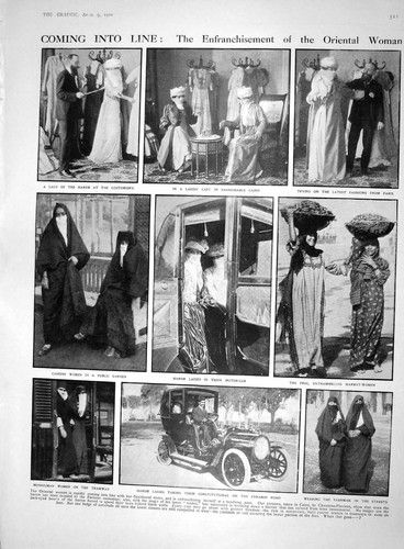 Old 1910 harem ladies - harem, yashmak