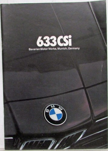 1981 bmw 633csi sales - bmw, brochure