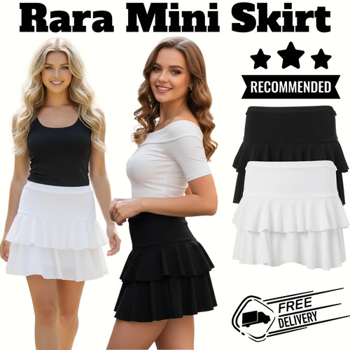 Rara mini skirt - black, ladies