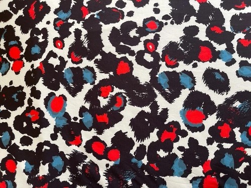 Blue red animal - print,