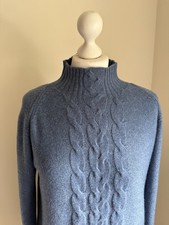 Bartolini  cashmere blue cable knit jumper , size L