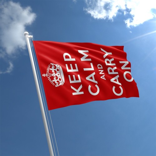 Keep calm and - calm, flag