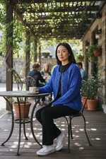 Vtg Sweaters Of Ireland Cardigan Womens S Blue Button Up Pure Merino Wool EUC