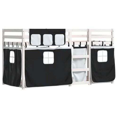 Bunk bed with curtains frame - curtains,